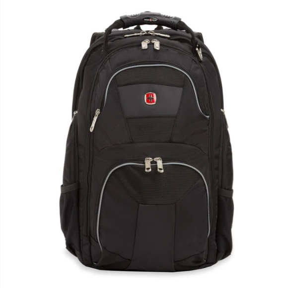 SWISSGEAR BACKPACK BLACK STURDY LAPTOP BACKPACK TRAVEL BAG OS